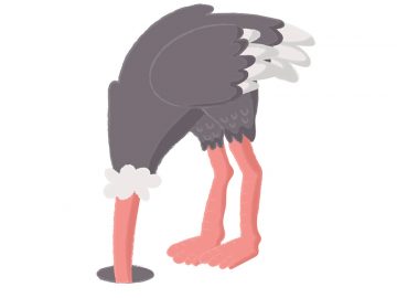 ostrich, climate denial