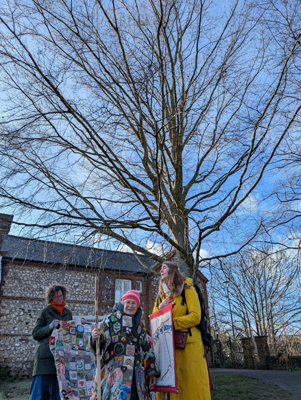 the coat of hopes under a tree